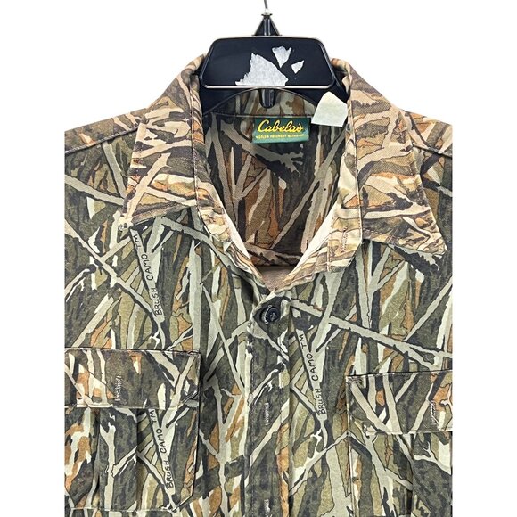 Cabela's Men's Camo Button-Down Long-Sleeve Shirt Hunting Outdoor Gorpcore L - Picture 3 of 8
